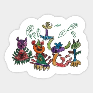 Monster Party Sticker